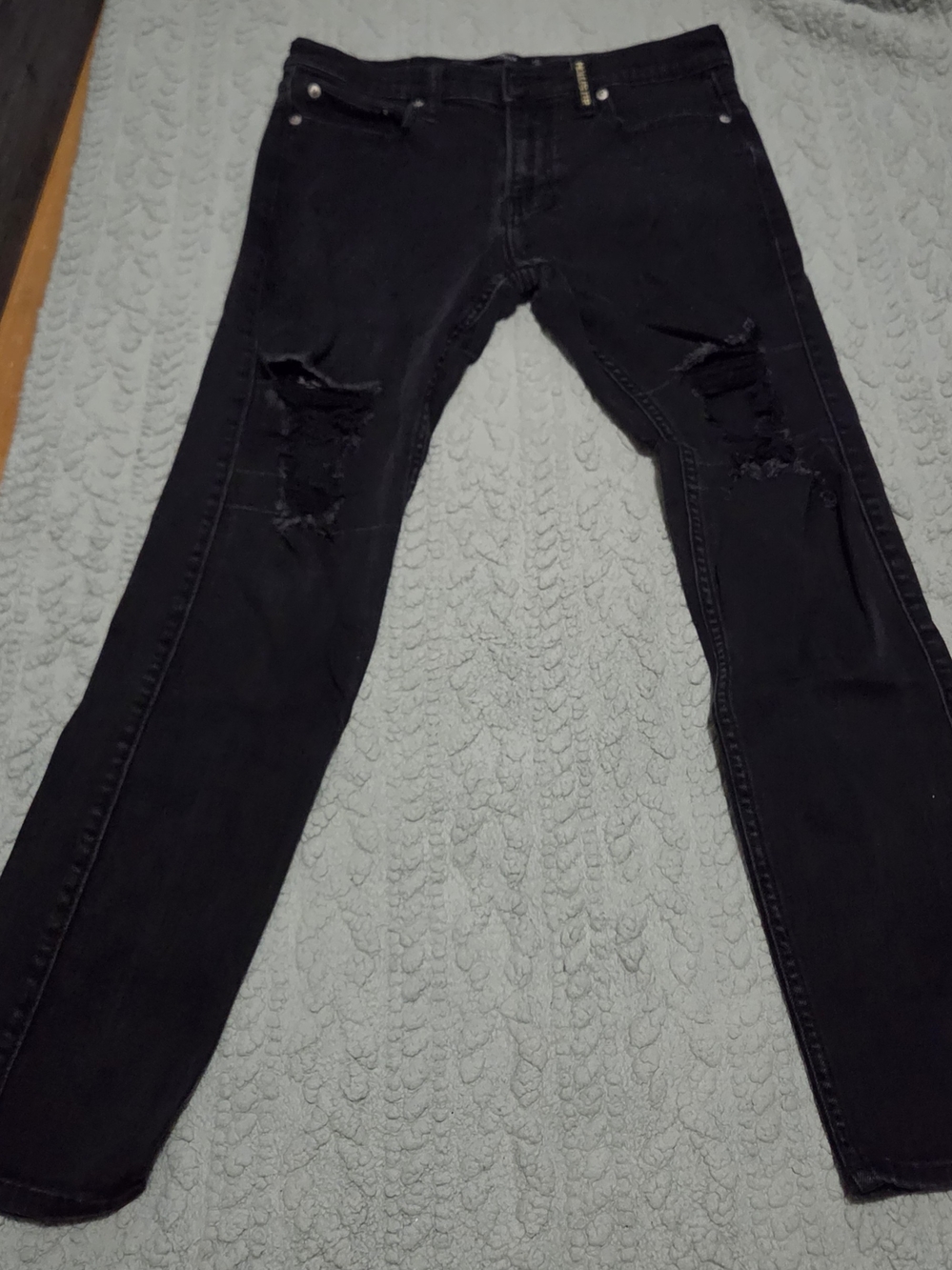Hollister Black Skinny Ripped Jeans
